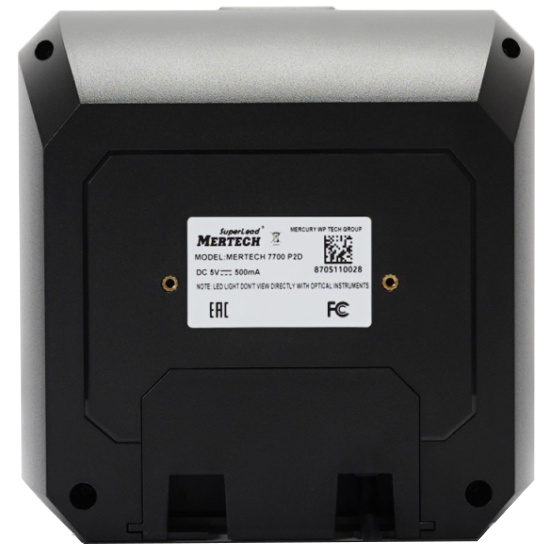 Стационарный сканер 2D штрихкода MERTECH 7700 P2D (USB, Черный, арт. 4133)