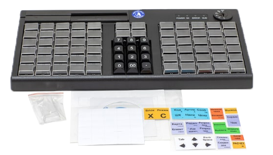 Программируемая клавиатура АТОЛ KB-76-KU (USB/PS/2, MSR, Черный, арт. 42291)