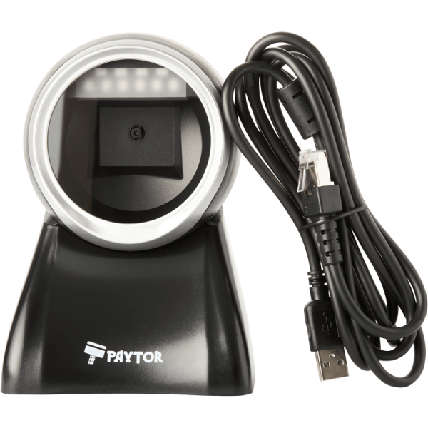 Настольный сканер 2D штрихкода  PayTor GS-1118 (2D, USB, Черный, арт. GS-1118-UB-11)